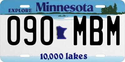 MN license plate 090MBM