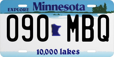 MN license plate 090MBQ