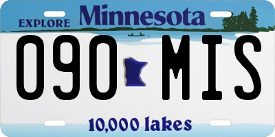 MN license plate 090MIS