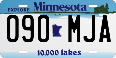 MN license plate 090MJA