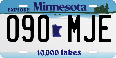 MN license plate 090MJE