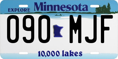 MN license plate 090MJF