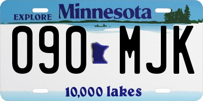 MN license plate 090MJK