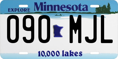 MN license plate 090MJL