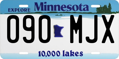 MN license plate 090MJX