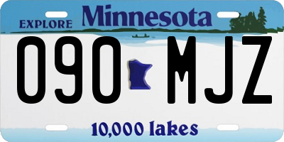 MN license plate 090MJZ