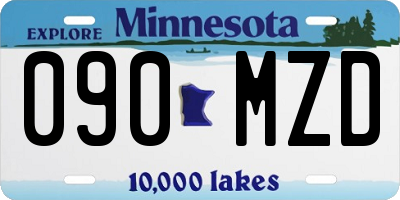 MN license plate 090MZD