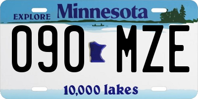 MN license plate 090MZE