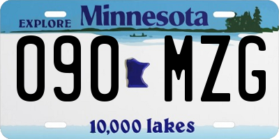 MN license plate 090MZG