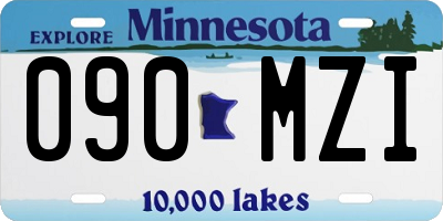 MN license plate 090MZI