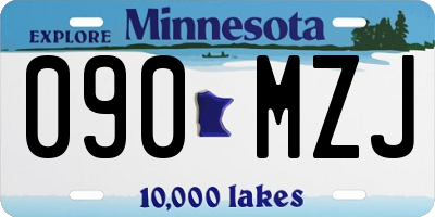 MN license plate 090MZJ
