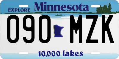 MN license plate 090MZK