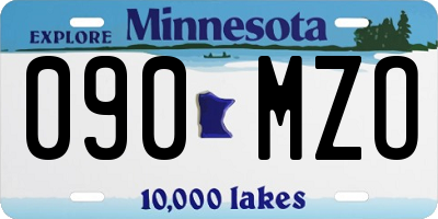 MN license plate 090MZO