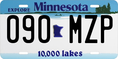 MN license plate 090MZP
