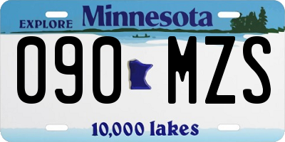 MN license plate 090MZS