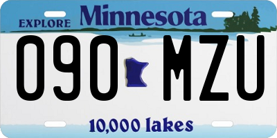 MN license plate 090MZU