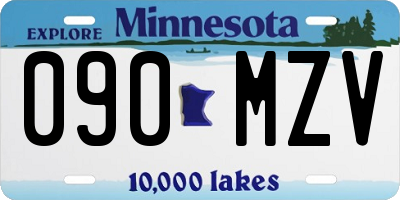 MN license plate 090MZV