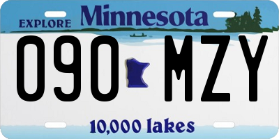 MN license plate 090MZY