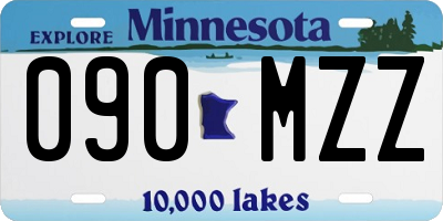 MN license plate 090MZZ