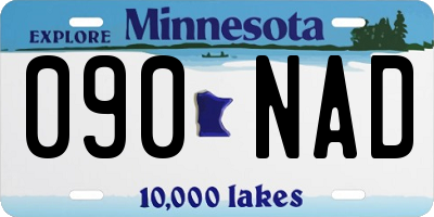 MN license plate 090NAD