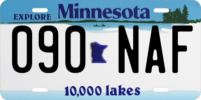 MN license plate 090NAF