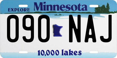 MN license plate 090NAJ