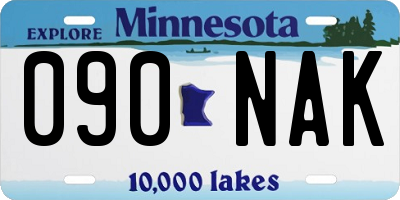 MN license plate 090NAK
