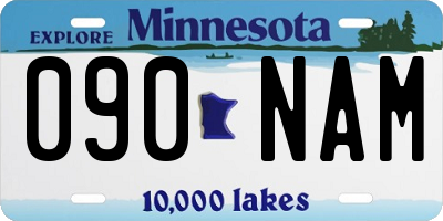 MN license plate 090NAM