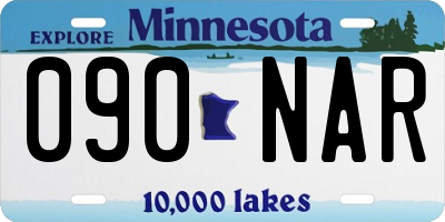 MN license plate 090NAR