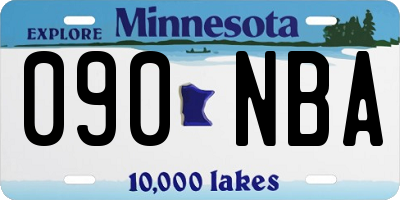 MN license plate 090NBA