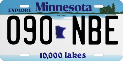 MN license plate 090NBE