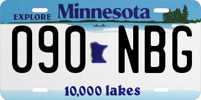 MN license plate 090NBG