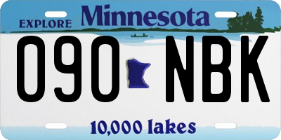 MN license plate 090NBK