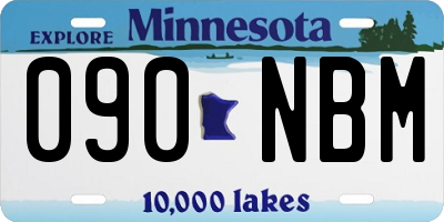 MN license plate 090NBM