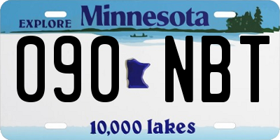 MN license plate 090NBT