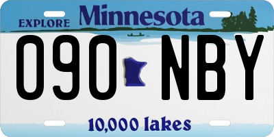 MN license plate 090NBY
