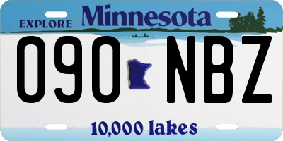 MN license plate 090NBZ