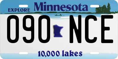 MN license plate 090NCE
