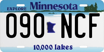 MN license plate 090NCF