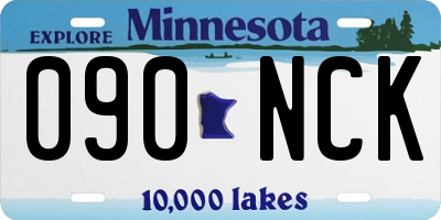 MN license plate 090NCK