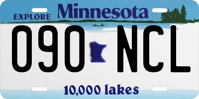 MN license plate 090NCL