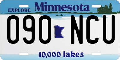 MN license plate 090NCU
