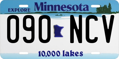 MN license plate 090NCV