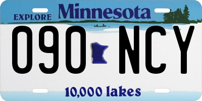 MN license plate 090NCY