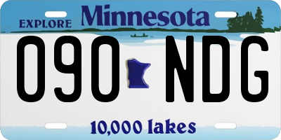MN license plate 090NDG