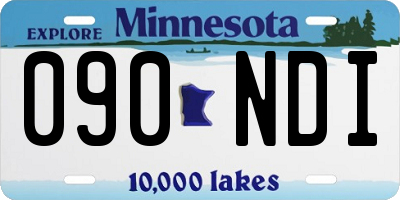 MN license plate 090NDI