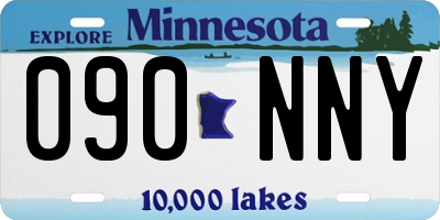 MN license plate 090NNY