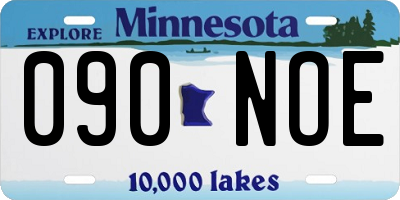 MN license plate 090NOE