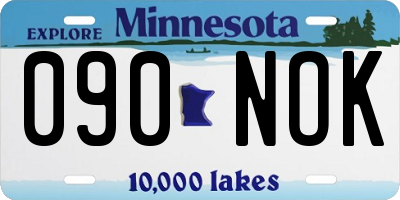 MN license plate 090NOK