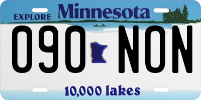 MN license plate 090NON